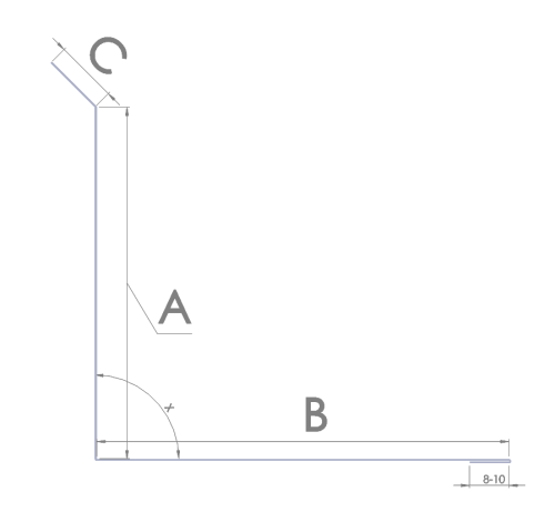 Obróbka przyścienna pod papę konfigurowalna 2mb