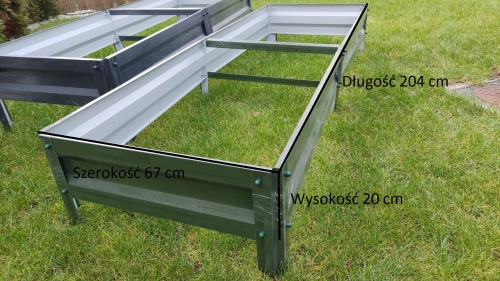 Grządka podwyższona wysokość 20 cm - różne wymiary 